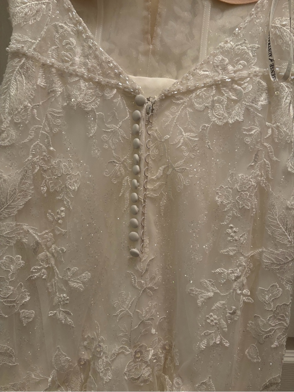 Essence of Australia Wedding Dress Size 10 Mermaid Lace Bridal Gown Train - Picture 6 of 7